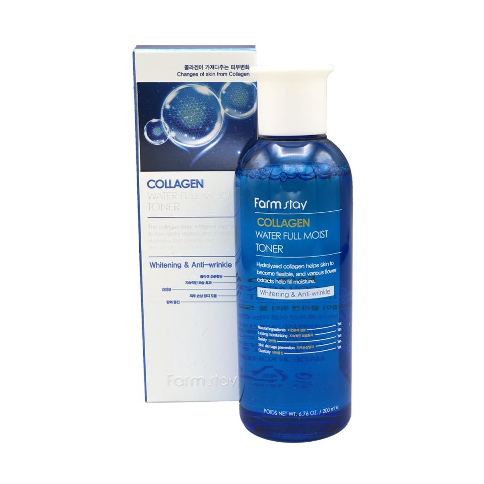 

Антивозрастной увлажняющий тонер для лица Корея с коллагеном FarmStay Collagen Water Full Moist Toner 200мл