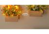 Wall Hanging Artificial Flower Pot for Living Room TV Background with Greenery Planter.