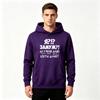 Men's Funny Cyrillic Print Pullover Hoodie Casual Long Sleeve Loose Warm Hooded Sweatshirt