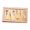 Wooden Stamps Card Making Decorative Lightweight Cute Wood Stamps for Painting DIY Accessories Scrapbooking Journals Art Crafts