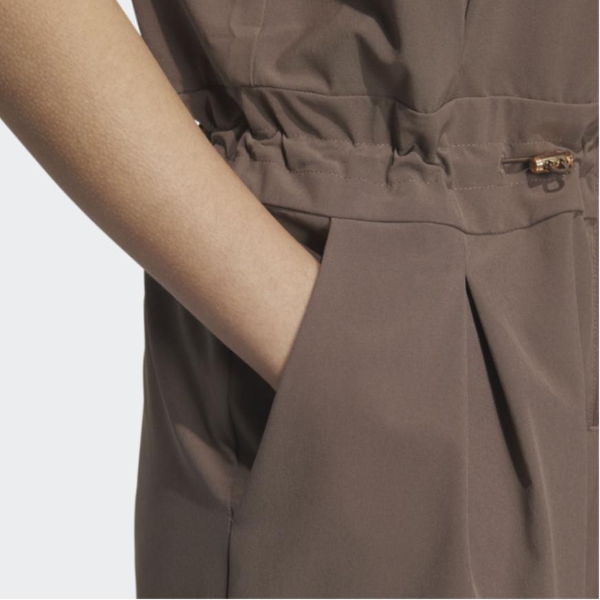 Adidas Future Of Tech Short-Sleeve Jumpsuit Women Jumpsuit Coffee HY2844