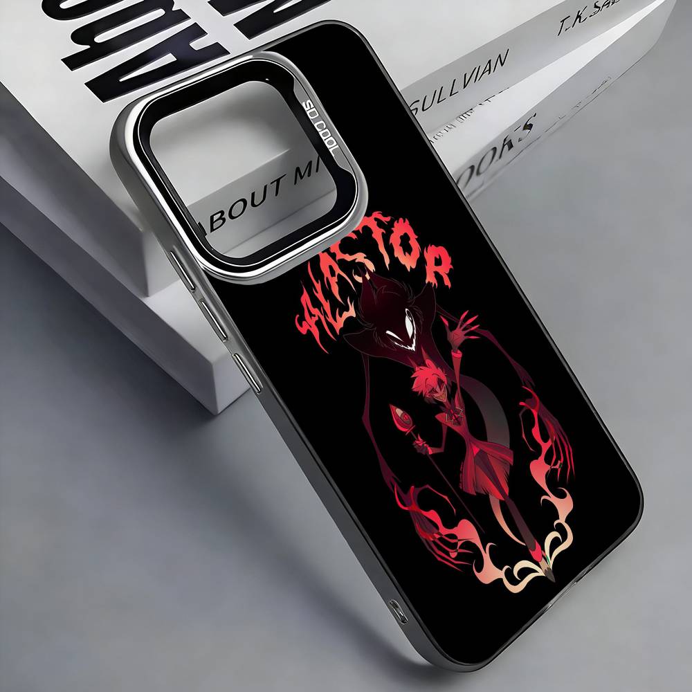 H-Hazbin H-Hotel Alastor Phone Case For iPhone 17, 16,15,14,13,12,11 Plus,Pro Max, Colorful Silver Funda Cover