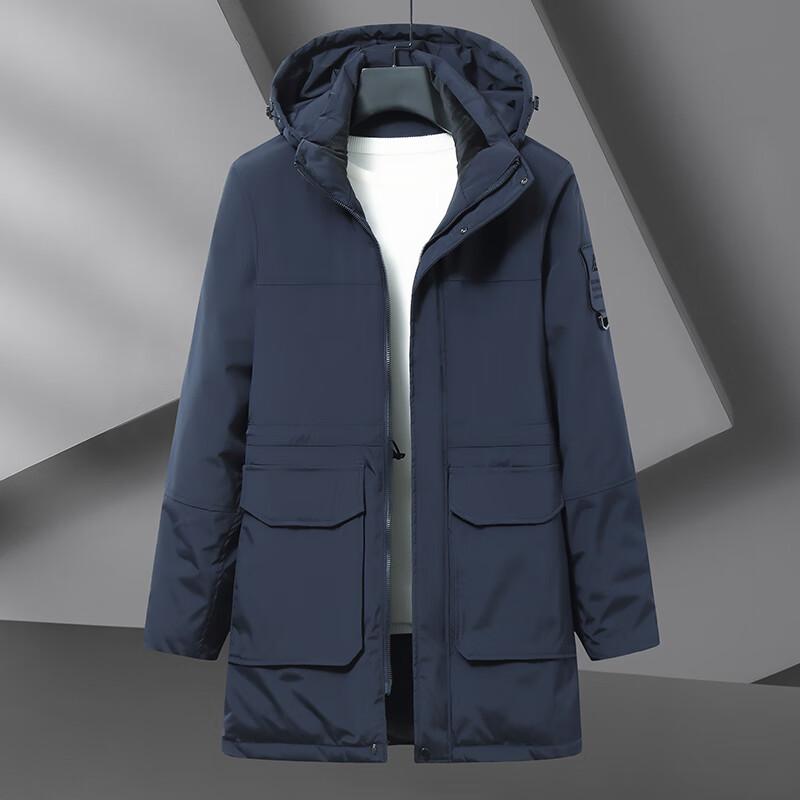 

Dibinze Мужская зимняя куртка большого размера с утеплителем и съемным капюшоном 3XL