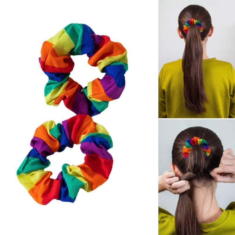 Rainbow Hair Rings Adjustable Headbands Durability Hair Loops Versatiles Hairband for Various Occasion