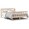VidaXL Bed Frames with Headboard 140x190 Cm Solid Pine Wood, Bed, Bedroom Furniture, Wooden Bed, Bed 3306572