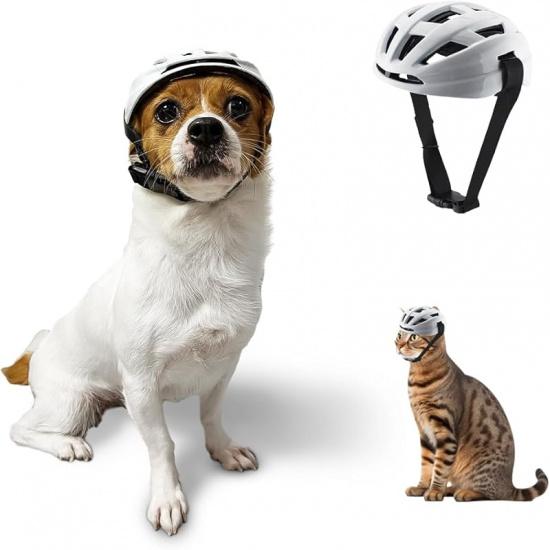 Small Cat Dog Helmet,Pet Helmet for Small Cat Dog Outdoor Driving Walking, Pet Helmets Cap with Adjustable Blet for Kitten Doggies Motorcycles, S