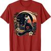 Kawaii Cat Anime Japanese Retro Unisex Women Funny Otaku High Quality Cotton TShirt Cute Graphic Tshirts Fashion Shortsleev