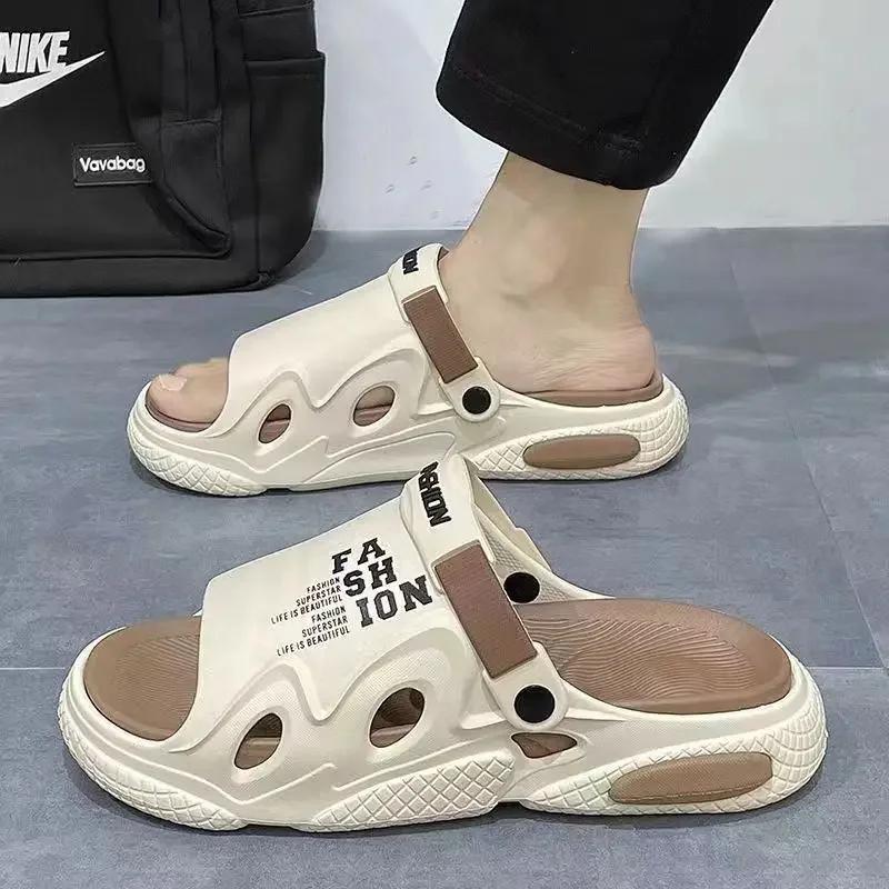 Erkek Kaymaz Kalın Taban Yazlık Terlik: Açık Hava ve Sürüş Kullanımı için Çok Yönlü