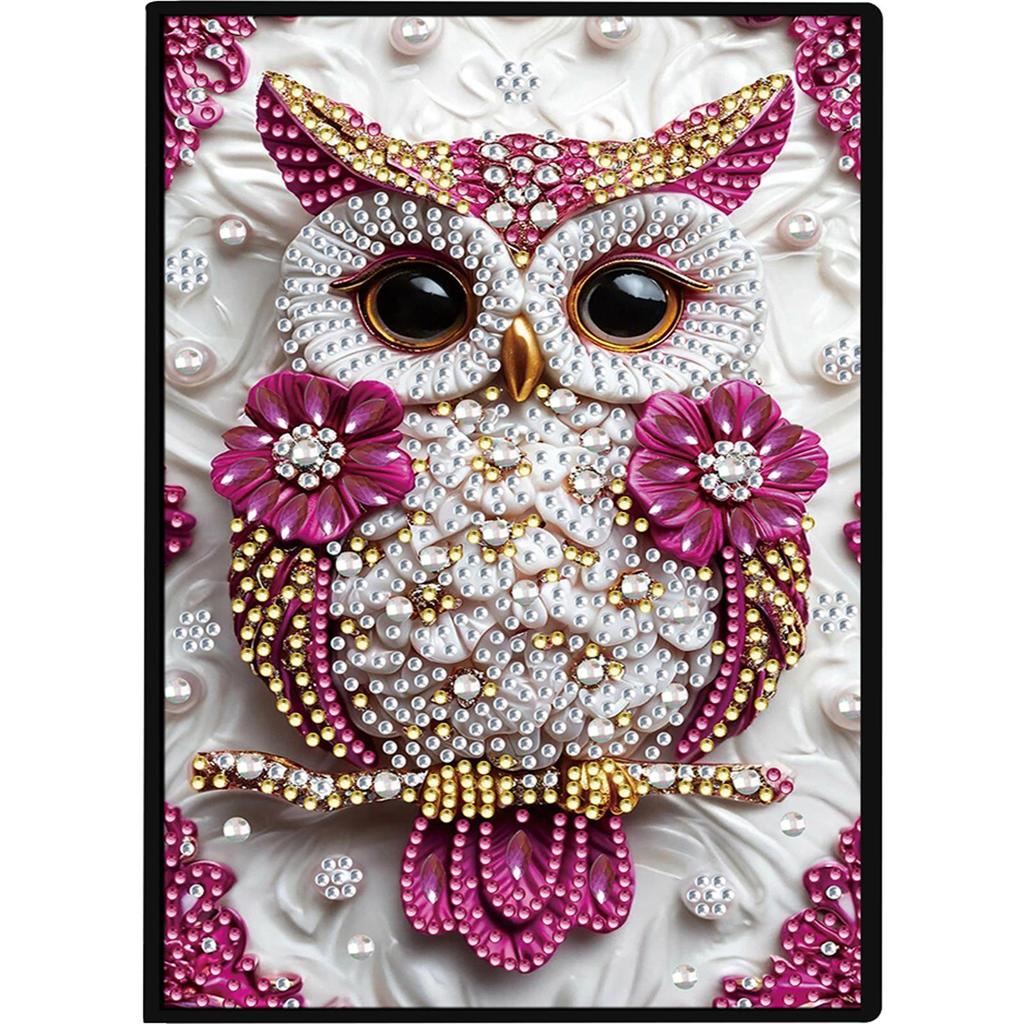 50-Page A5 Size Diamond Painting Diary Book 5D DIY Diamond Art Painting Notebook Kit for Adults Beginners Holiday Birthday Gift