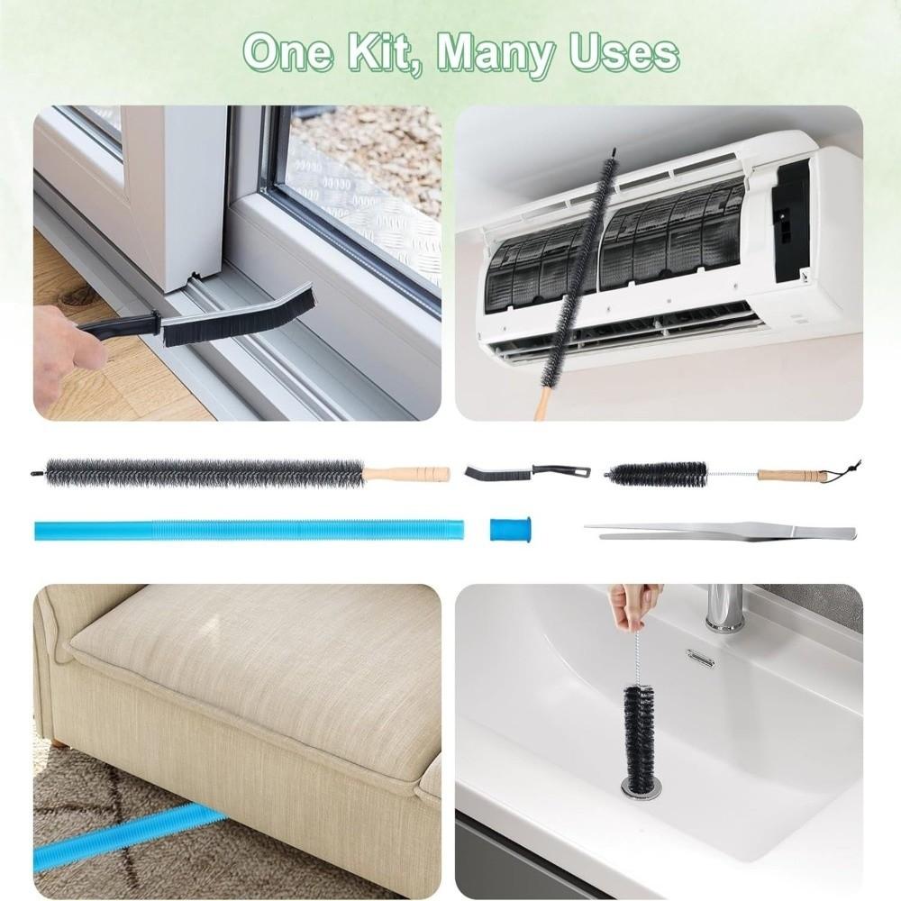 5PCS Universal Dryer Vent Cleaner Kit Vacuum Hose Attachment Compatible Most Vacuum Cleaners