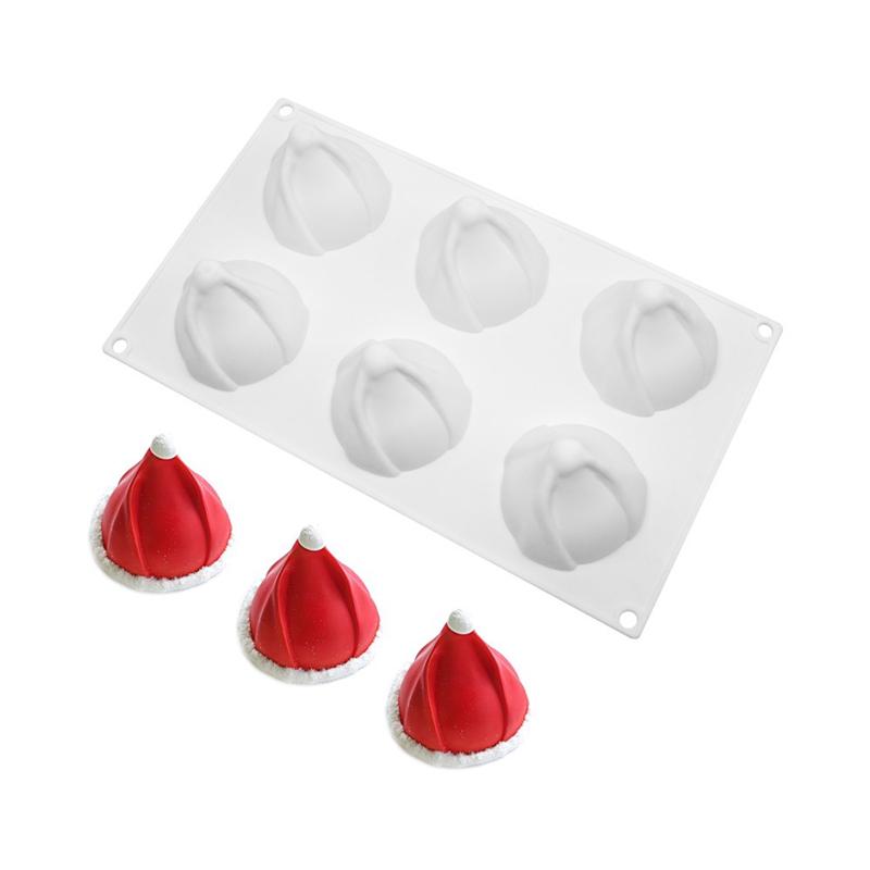 DIY Vánoční forma na dort Vánoční čepice Roztomilá forma na pečení svačinek 3D Třísložková forma na pěnu Pečicí náčiní