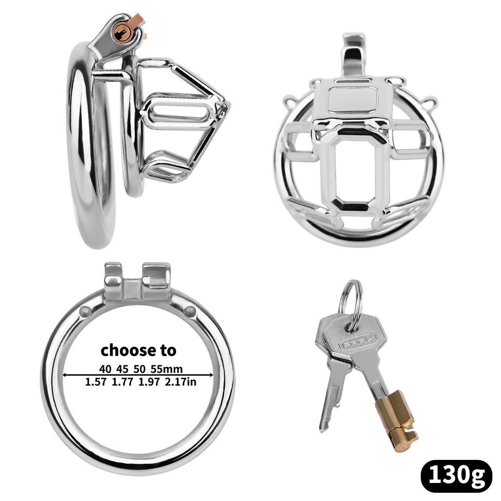 S/M/L Discreet Stainless Steel Penis Cage Durable BDSM Virginity Lock Toy for Long-time Wear Male Masturbation Control Device