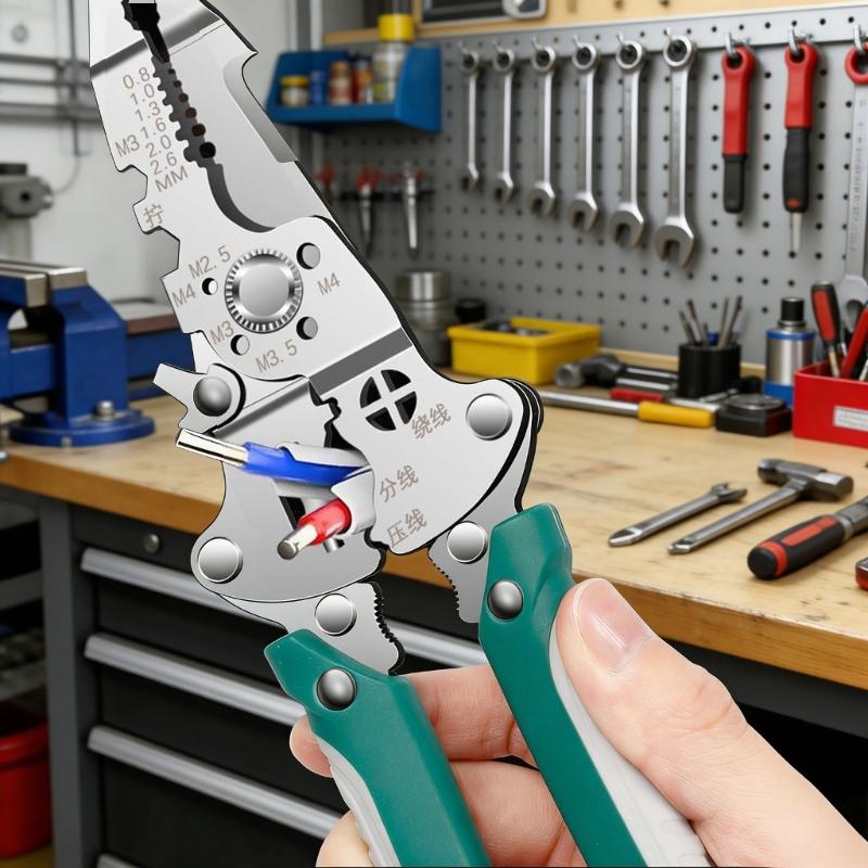 Professional Foldable Multifunction Wire Stripper Featuring Comfortable Grip Suitable For Electricians & DIY Enthusiasts