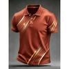Men's  Print Golf Polo Shirt Short Sleeve Micro Elastic Polyester Outdoor Casual Summer Streetwear Daily Wear