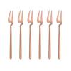 Set di 6 Forchette Nere Set Forchette Torta da Tè Snack Posate Stoviglie Acciaio Inossidabile Opaco Servizio di Posate Forchetta da Dessert Frutta