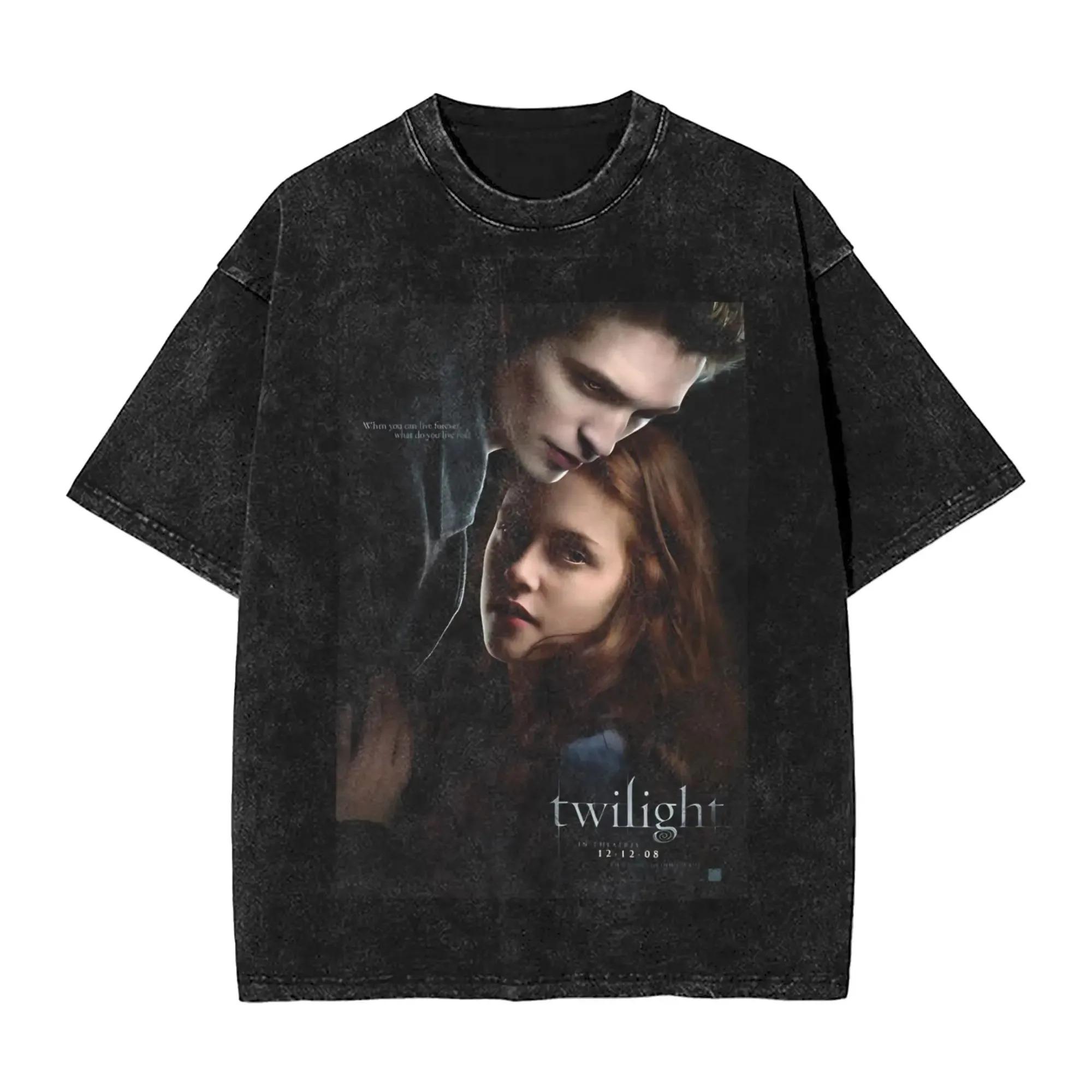 

Twilight Bella & Edward Movie Scene Graphic Unisex Heavy Cotton Vintage Black Streetwear T-Shirt L