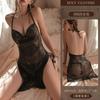 Erotic Lingerie, Sexy Mature Woman, Nightclub Uniform, Seductive and Hot, Halter Neck, Backless, Slit Skirt, Women's Pajamas 8869