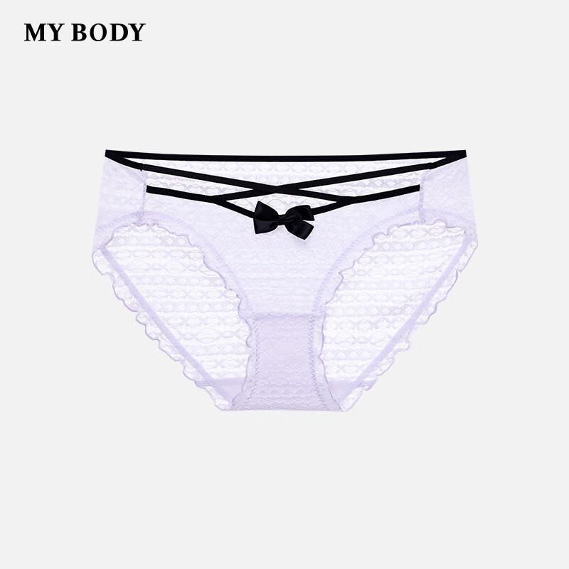 Mybody Women's Sexy Lace Mid-Waist Briefs