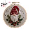 Handmade Christmas Embroidery Set with Santa Claus Landscape Starter Kit Winter Adult Craft Pattern Threads