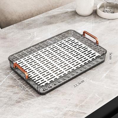 Home And Kitchen Handle Style Tea Tray Restaurant Portable Serving Tray For Chaban Tea Table Plastics Decorative Tray