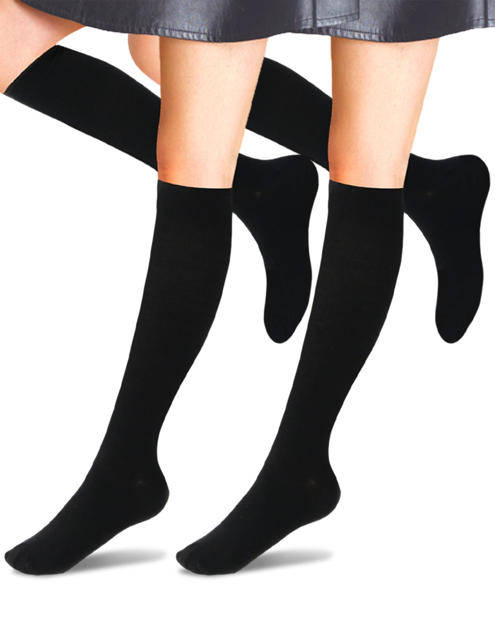 

Компрессионные высокие носки для стояния и офиса, тонизирующие и формирующие. Идеальны для и после родов. Дневные и ночные. Женские носки Baby-mine, для работы, медицинские, чёрный