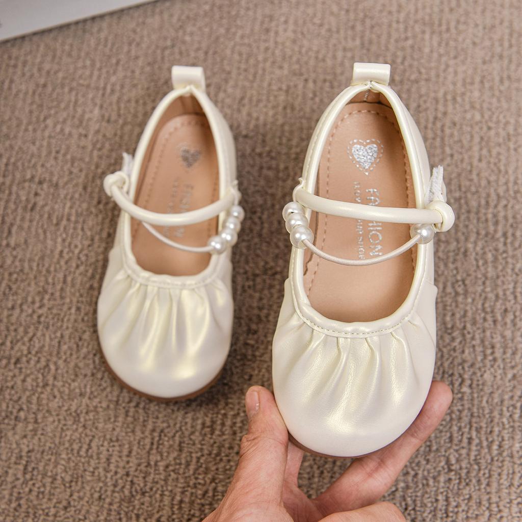 Girls' Small Leather Shoes 2025 Spring and Summer New Little Girl Shoes Soft Leather Single Shoes Princess Shoes Soft Sole Medium and Large Chil