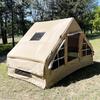 Inflatable Outdoor Camping Tent with Double Doors, Sun Protection, Canopy, and Ample Space for 3-5 People