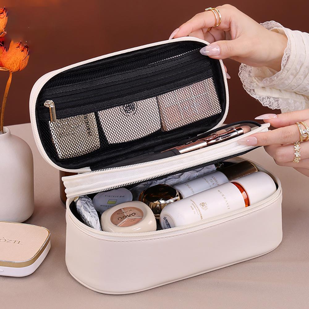 Women's Cosmetic Bag Makeup Bag Double Layer Large Capacity Luxury Cosmetics Organizer Travel Essentials Women's Storage Bags
