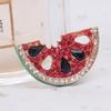 Blucome Fashion New Alloy Encrusted Watermelon Brooch Simple and Versatile Dripping Oil Fruit Anti-glare Collar Pin