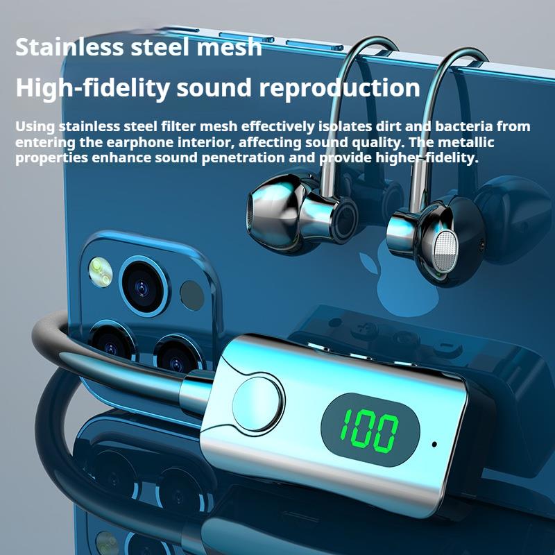 NEW Long Endurance Bluetooth Earphones Surround Sound Earbuds LED Wireless Headphones Sports Gaming Neckband Waterproof Headsets