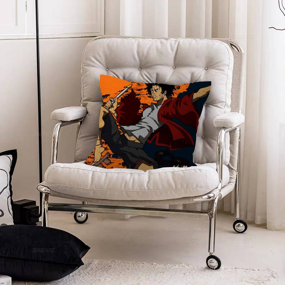 

Adventure Samurai Champloo Cushion Cover Car Throw Pillow Case For Sofa Car Christmas Gift 40x40cm 45x45cm 12x12Inch