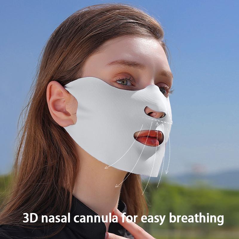 Sun Protection Face Mask For Men Reusable Breathable Uv Face Shield Solid Color Washable Face Mask Summer Cycling Face Mask
