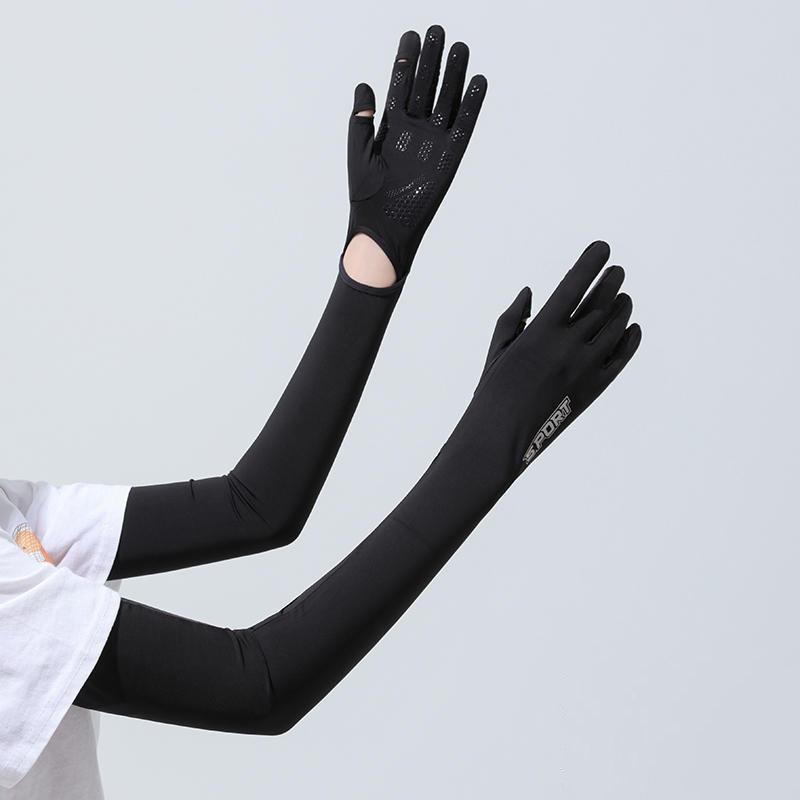Sunscreen Female Anti-Ultraviolet Summer Cycling Arm Protector All-In-One Driving Ice Silk Sleeve Cover