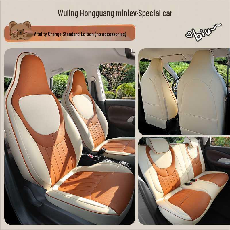 Wuling Hongguang Mini Gen 3 Leather Cartoon Seat Covers for Women