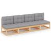 Day and Night - Day and Night 4-seater Garden Sofa with Solid Pine Wood Cushions