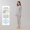 Women's Plus Size Double-Sided Flannel Underwear Set - Pure Cotton, Thick Round Neck Base Layer for Autumn and Winter