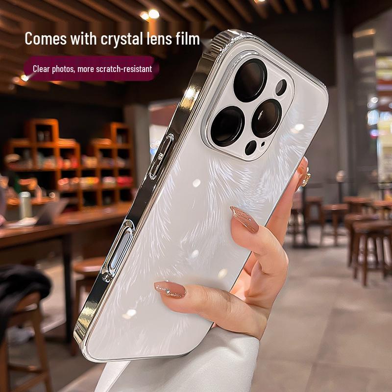Apple 16 Pro Max iPhone 15 Pro Ice Crystal Glass Anti-Drop Full Coverage Case