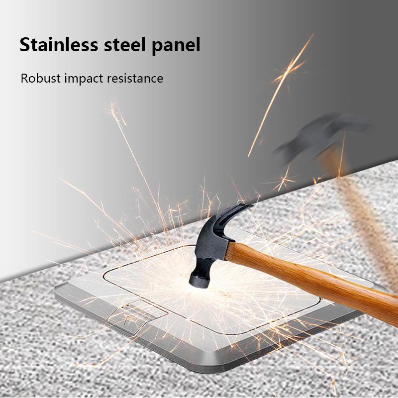 UK Standard 13A Boden-wasserdichte Steckdose, Britische Küche Schlafzimmer Innen Wasserdichter Ausgang versteckt Computer Edelstahl Stecker