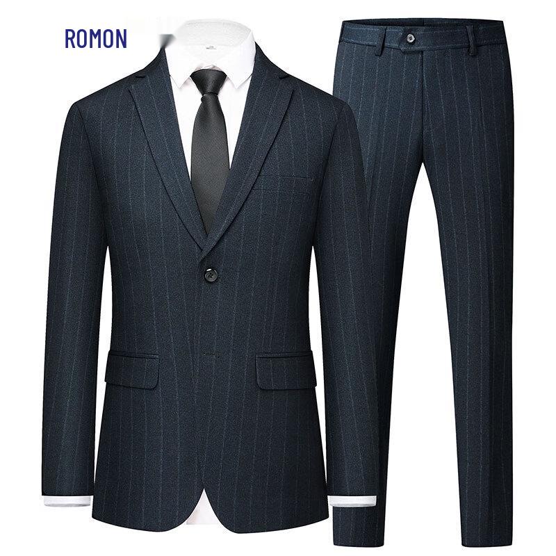 ROMON Men s Slim Fit Stretch Suit Set 175A