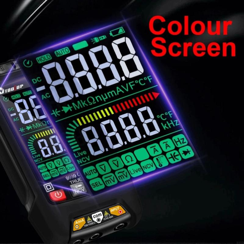 Professional Plastic Multimeter With Large Display Auto Ranging Function For Electrical Engineers And Technicians M4YD
