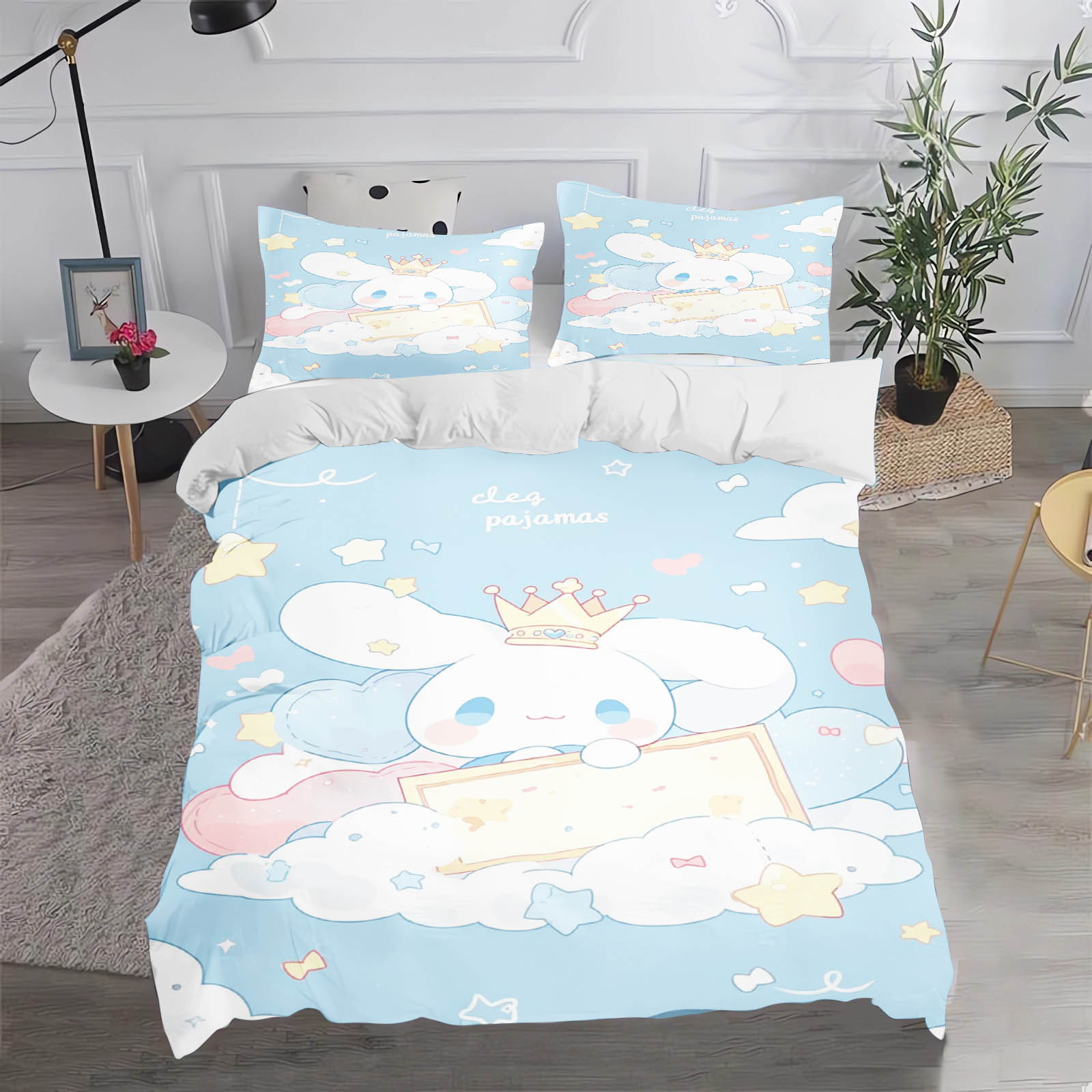 Cinnamoroll MINISO Sanrio Guļamistaba Bērnu Gultasveļas