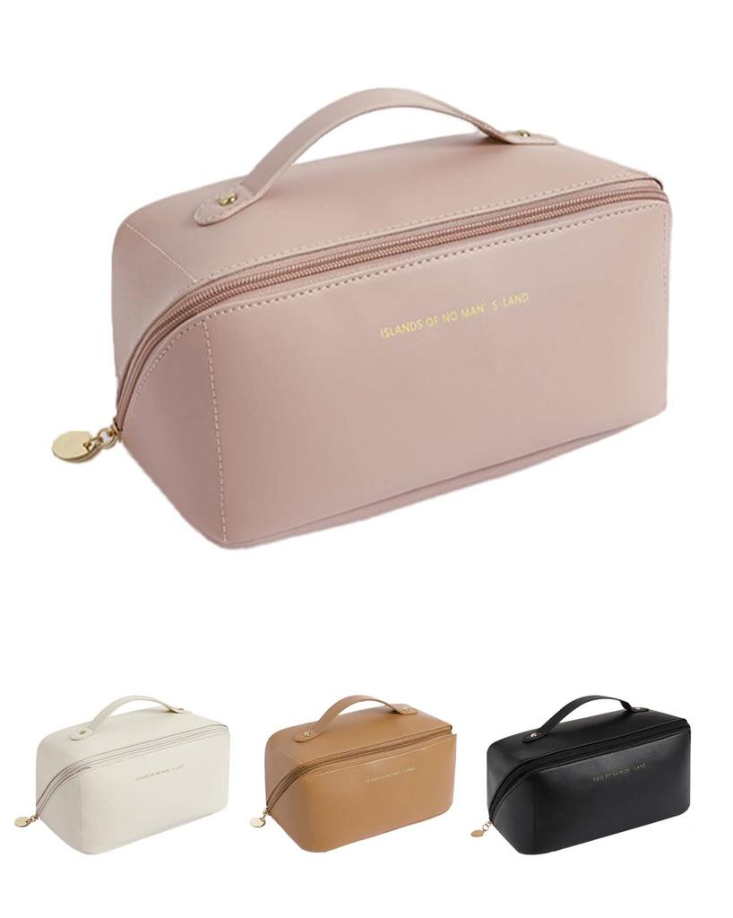 UULANFA Makeup Storage Large Cute and Travel Makeup Day Gift Pouch, Bag, Capacity, Portable, Lightweight, Waterproof, Stylish, Pouch, Mother's (Pink)