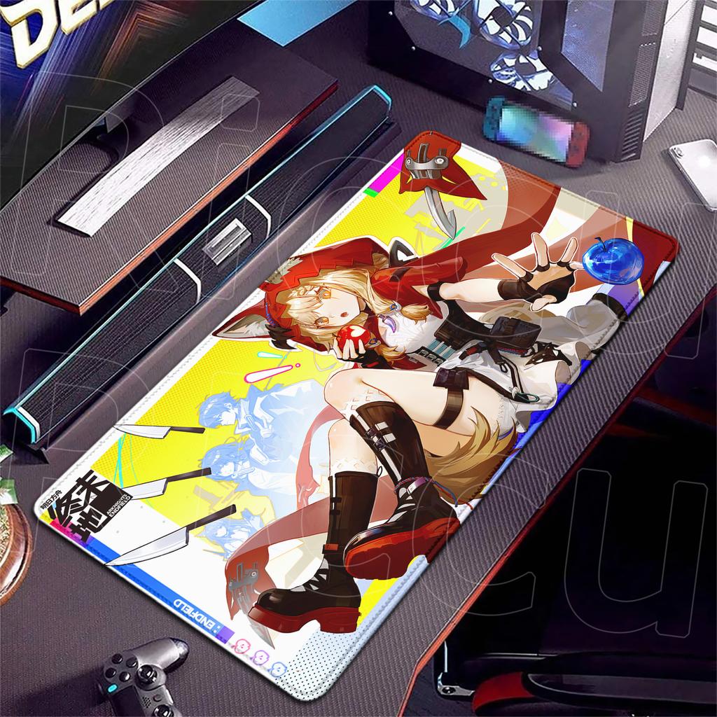 XXL HD print Arknights Endfield Rossi Mouse Pad Large Cute Anime Keyboard Pads Gamer Mausepad Student Writing 400x900mm Desk Mat