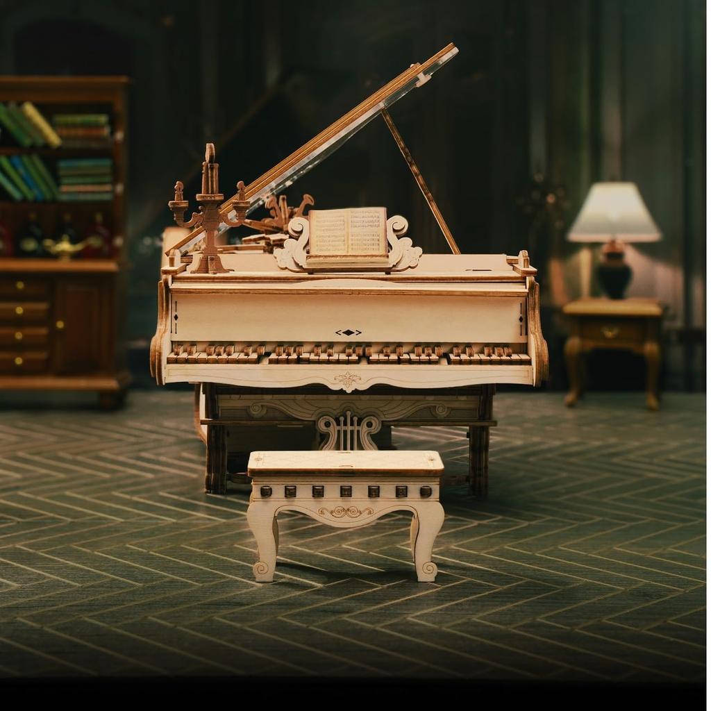3D Wooden Puzzle Music Box Series with Japanese Instructions Tsukurundesu® (Magic Piano)