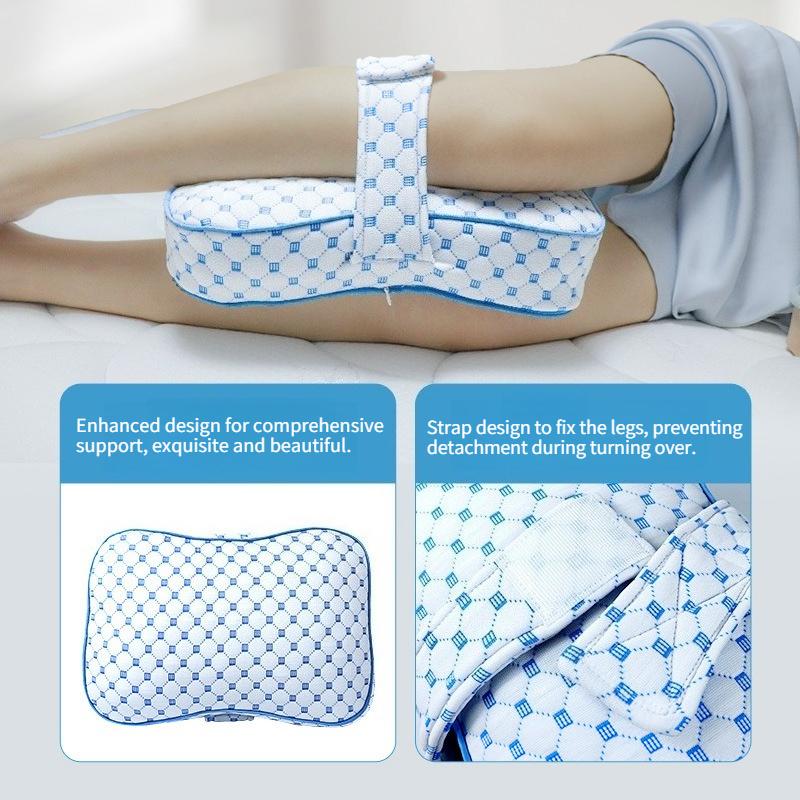1PC pregnant woman leg pillow with strap fixed knee side sleeping anti-injury foot cushion pillow memory foam PP cotton clip leg pillow