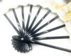 Love Gold Black Lacquered Fan for Dancing Fan, 1360, Gradient, Sand, 9.5 inches, Bone, Box, (Navy Blue)