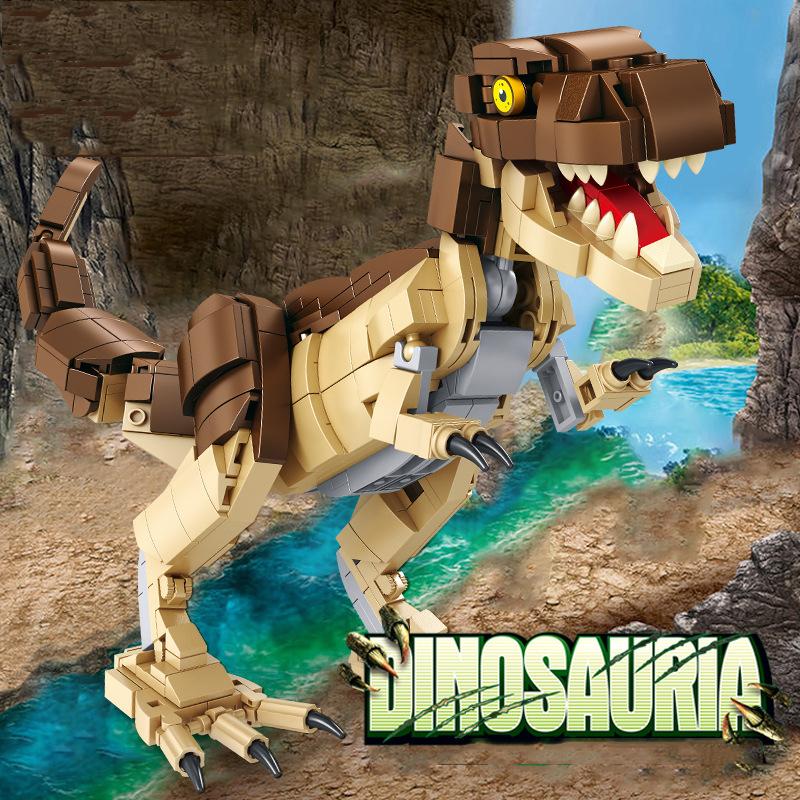Jurassic Park Spielzeug Dinosaurier Fossil Velociraptor Tyrannosaurus Skelett Modell Bausteine Ziegel Kits Geburtstag Geschenk für Kinder Kinder