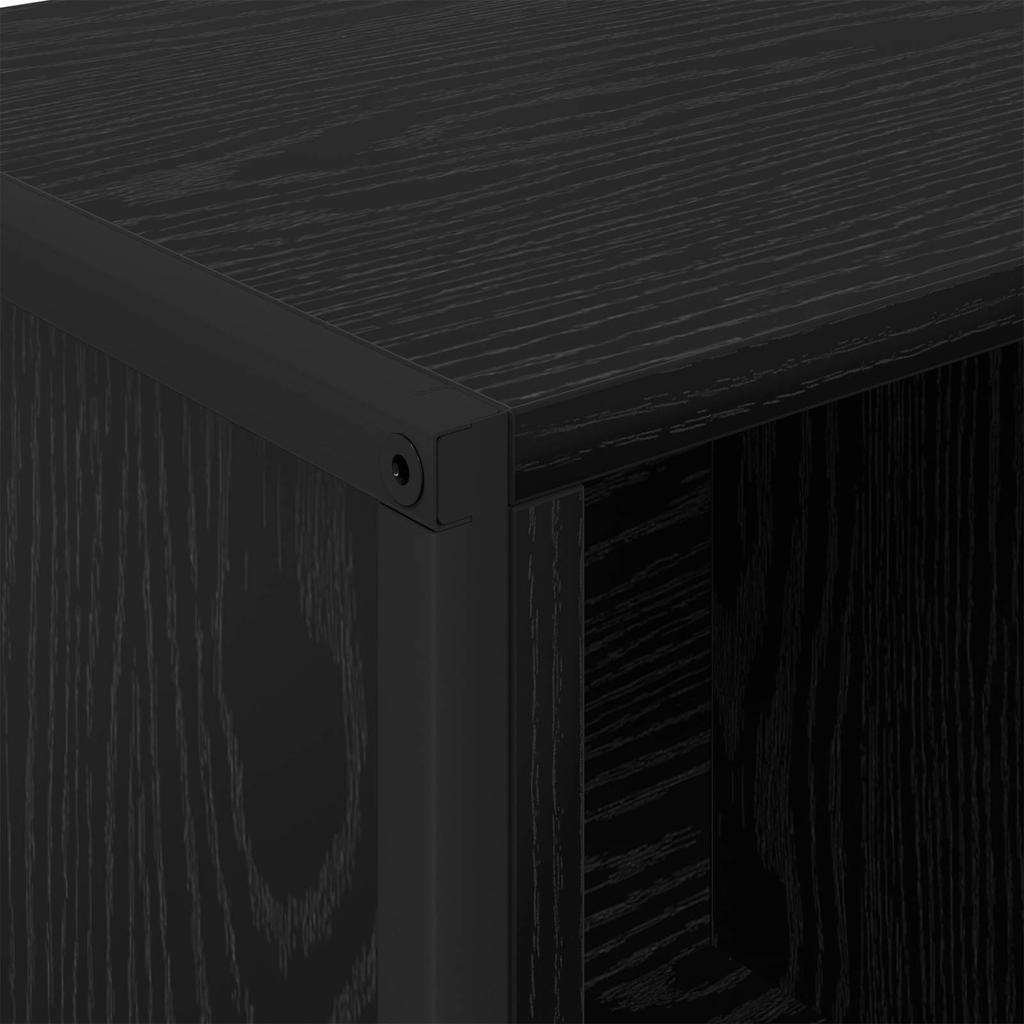 Bookshelf Black Oak Effect 68 x 30 x 108.5 cm