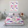 Watercolor Floral Pastel Pattern Bedding Duvet Cover Set Duvet Cover Pillowcases  (1*Duvet Cover 2*Pillowcases, Without Duvet Insert)