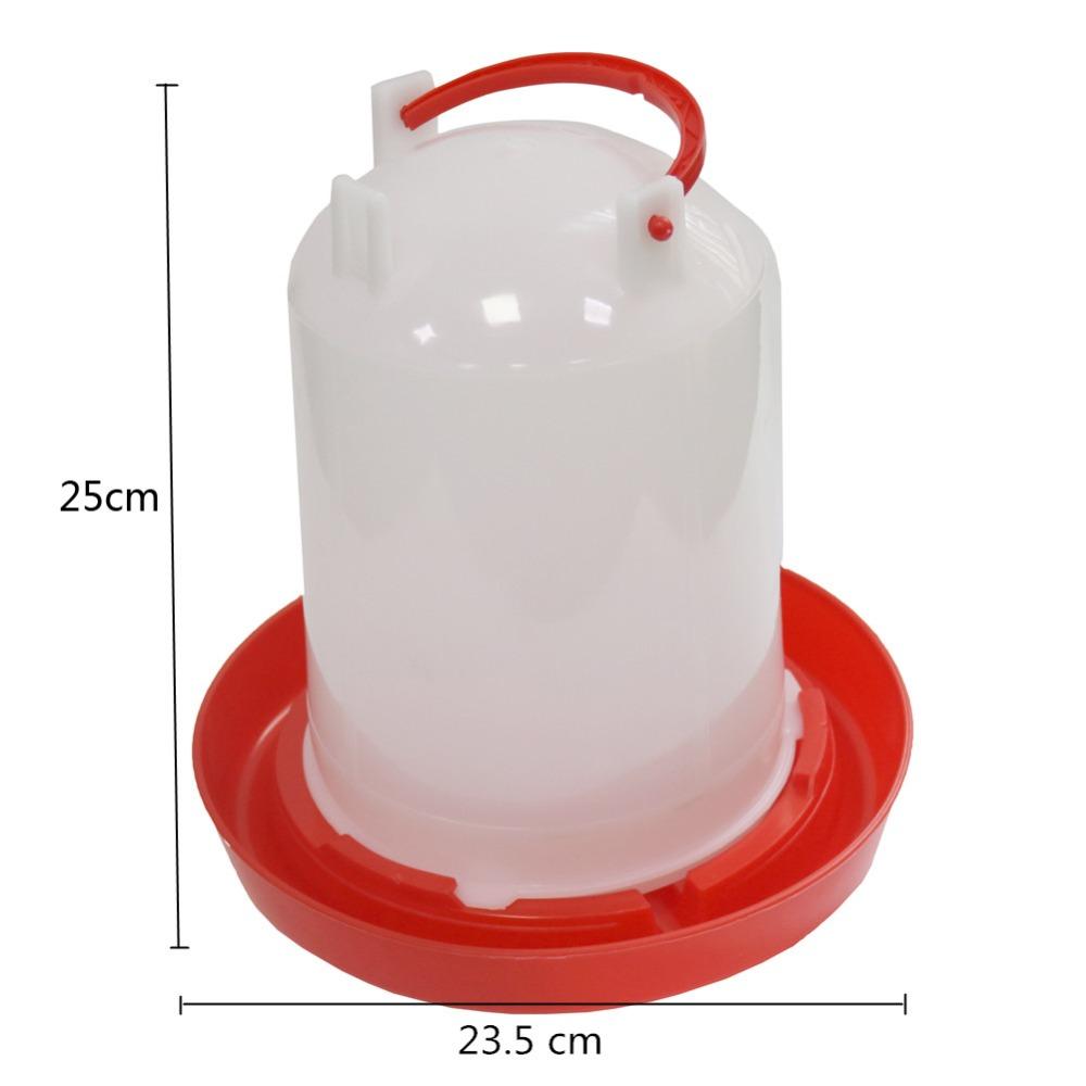 1 Pc 3 kg Poultry Feeding Bucket, Automatic Drink Kettle Chicken Drinking Fountain Chicken Coop Feeding Devices Feeder